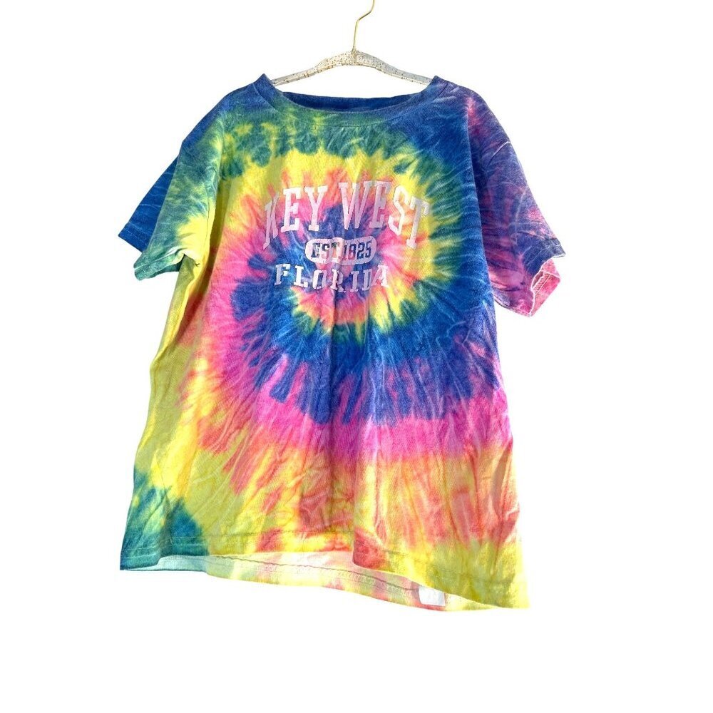 Colortone Toddler Girls Graphic Key West Florida Tee Tye Dyed Multicolor Size XS